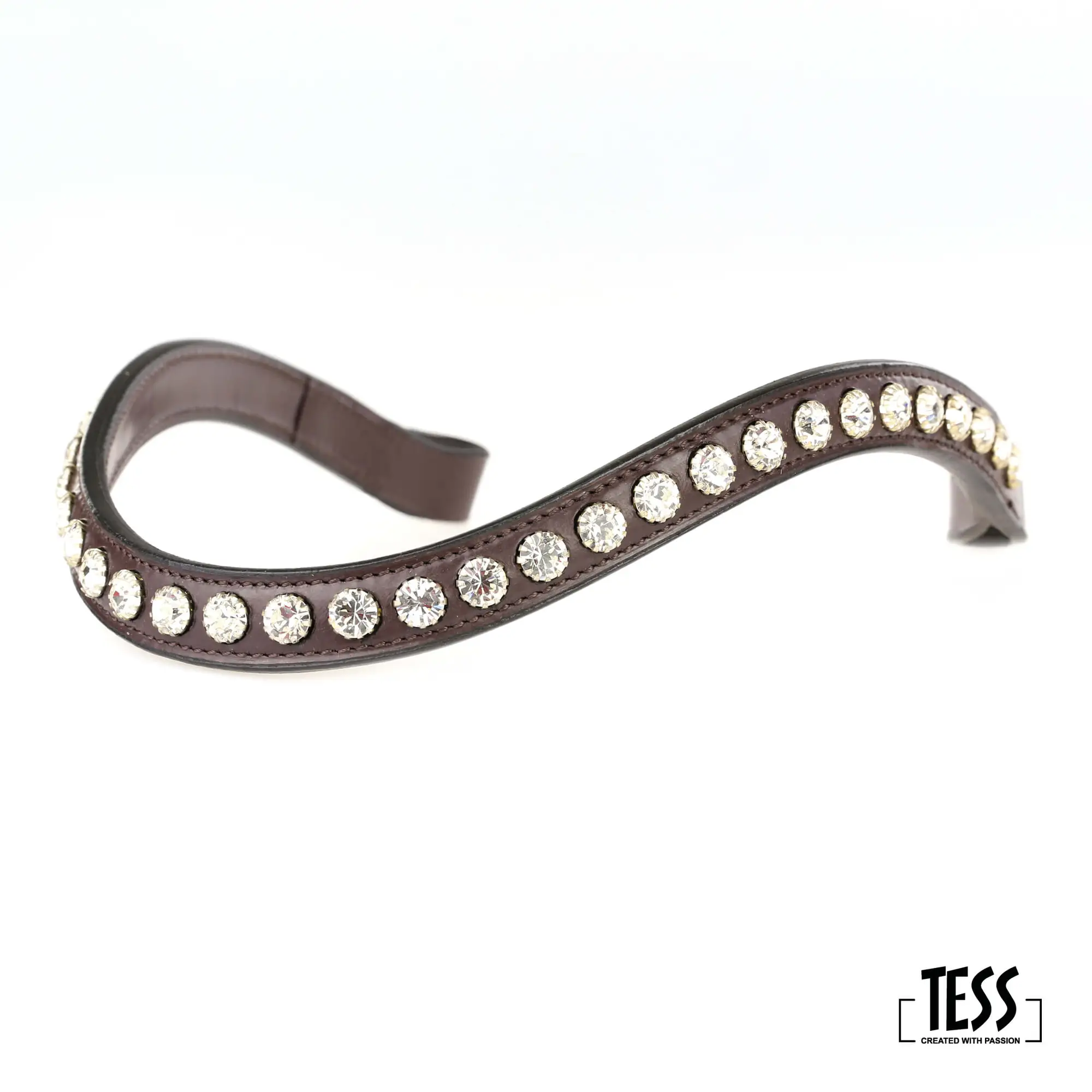 tess-browband-stellux-crystals-standaard-frontriem-brown-1