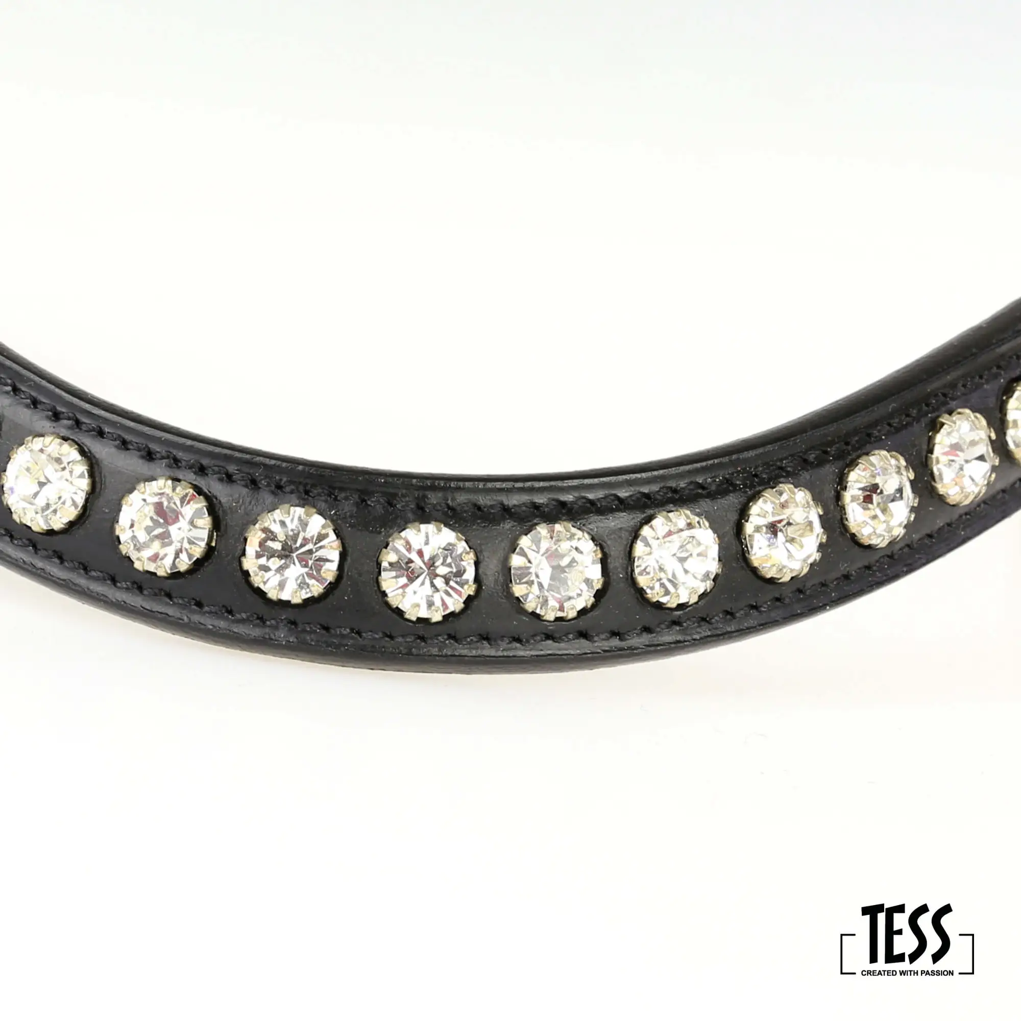 tess-browband-stellux-crystals-standaard-frontriem-zwart