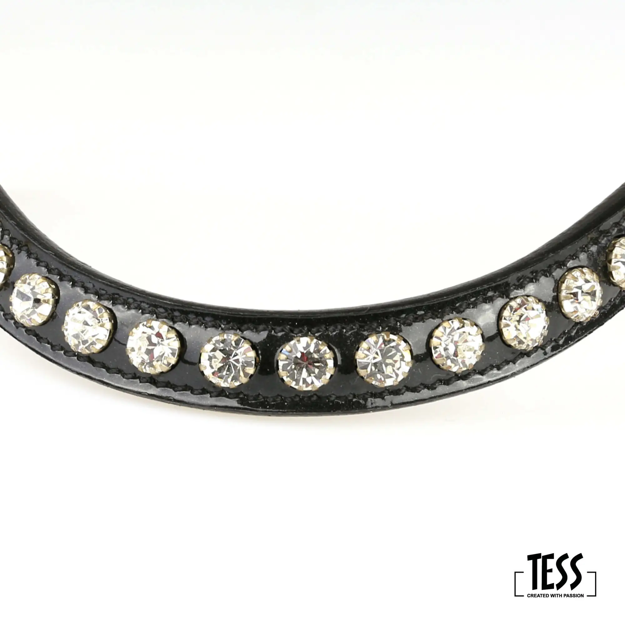 tess-browband-stellux-crystals-standaard-frontriem-zwart-lak