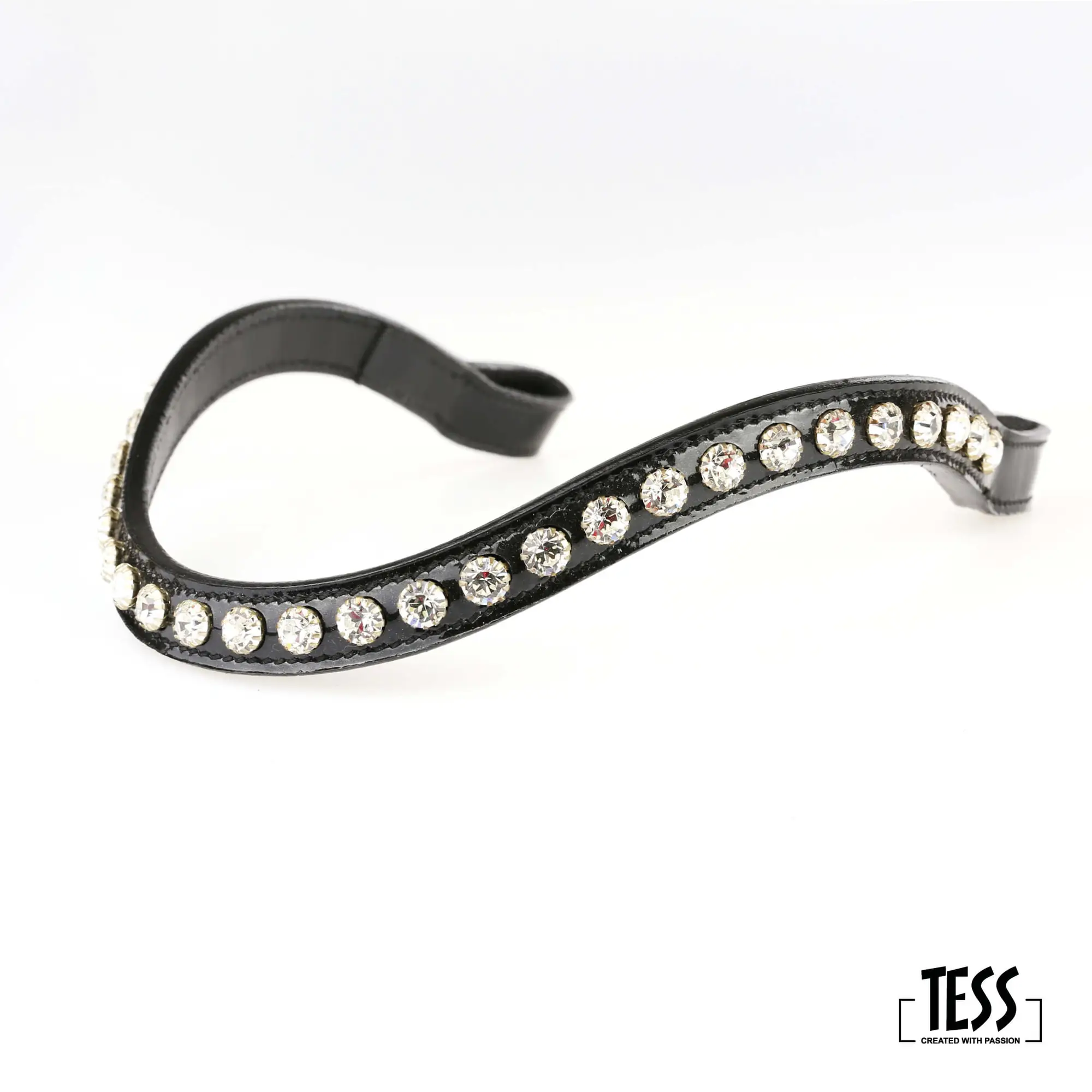 tess-browband-stellux-crystals-standaard-frontriem-zwart-lak-1