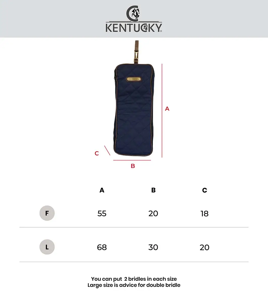 kentucky-hoofdsteltas-maattabel